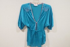 Vintage Undercover Wear Soft Nylon Front Tie Pajama Top 1X