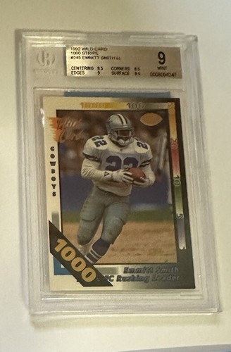 Emmitt Smith [1000 Stripe] #245 1992 Wild Card card