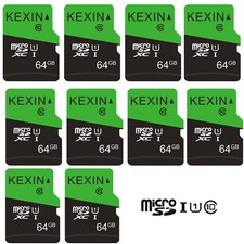 Kexin 10 Pack 64GB Ultra Micro SD SDXC Memory Card Class 10 TF Card For Phone PC