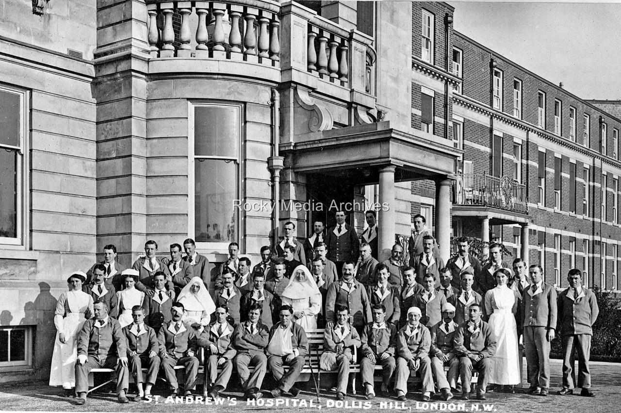 dfg44 St Andrew's Hospital, Dollis Hill, London. Photo eBay
