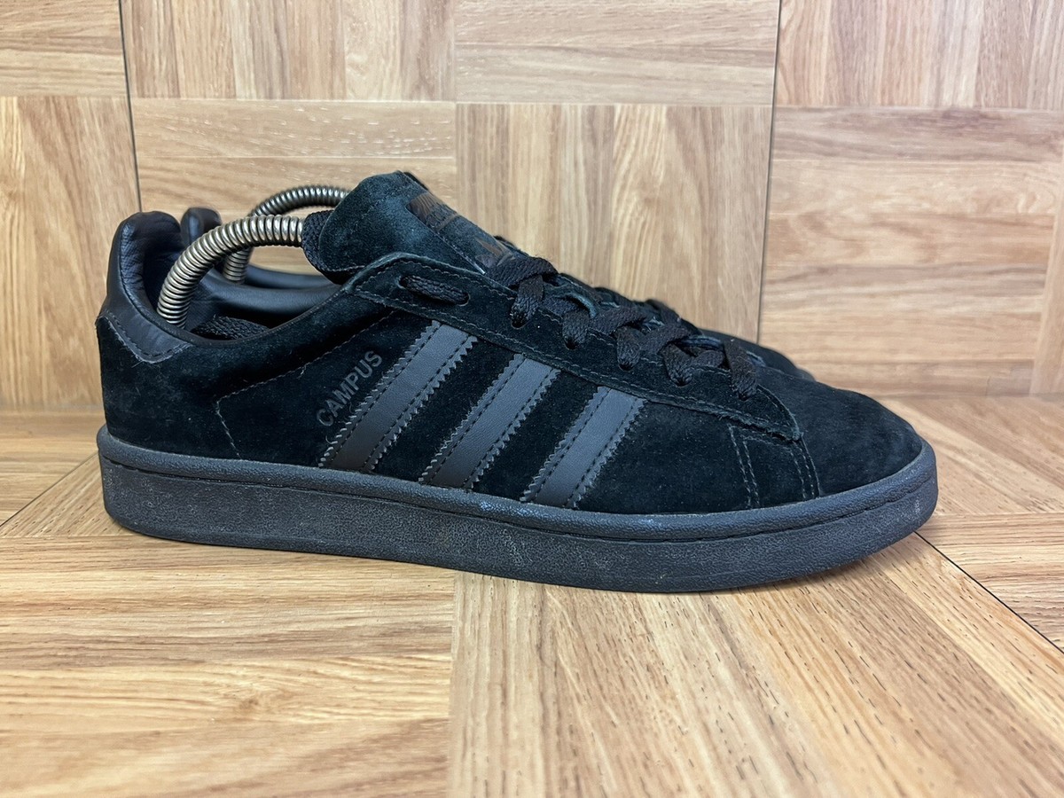 RARE🔥 Adidas Originals Campus Triple Black Blackout Sneakers Sz 8