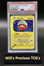 PSA 9 Electrode 8/147 Aquapolis 2003 Reverse Holo Pokémon Card E Series WOTC