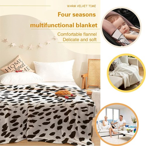 dalmatian print throw blanket