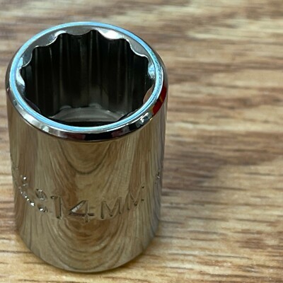 Proto Professional 5214M, 14mm, 3/8'' drive, 12 point, Standard Socket