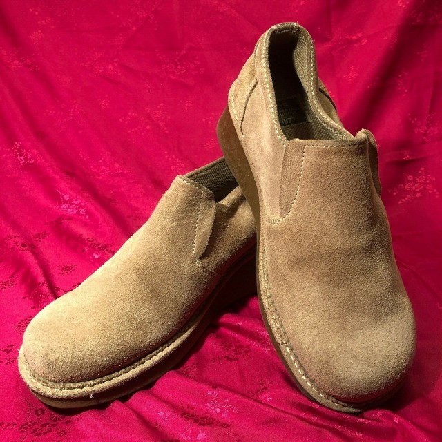 tan suede slip on shoes