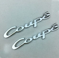 2pcs 3D Metal coupe Sticker trunk Emblem Badge Car Styling Accessories (silver )