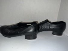 BLOCH Tap-Flex Shoes Shockwave Taps Womens 10.5M Black Leather Slip-On Preowned