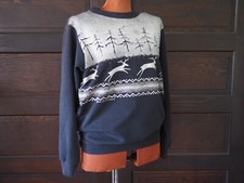 VTG 80s 90s Black White Retro Graphic Fade Art Crewneck Pullover USA Made Sz S/M