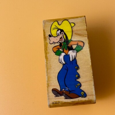 Goofy Howdy Pardner~Western~Disney~Rubber Stamp~ 1''X 2''~Rubber Stampede A-209-C