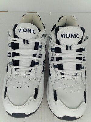 Vionic Men's Walker Orthaheel Technology, White/Navy, Size 8 (M) US