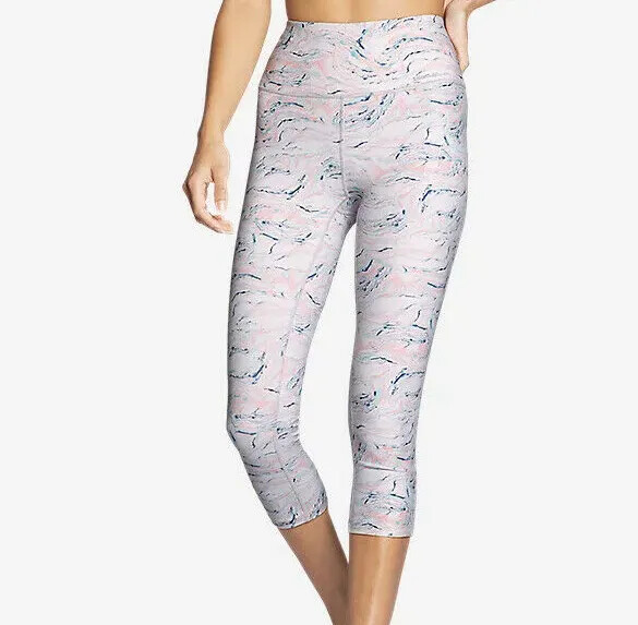 Eddie Bauer Movement Lux High Rise Capris Womens Large Cropped Legging