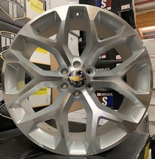 24 Snowflake Silver Machine Wheels Tires Tpms Yukon Sierra Tahoe Silverado