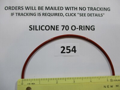 254 SILICONE O-ring 5-1/2'' ID x 5-3/4'' OD x 1/8'' thick.  Quan 1.