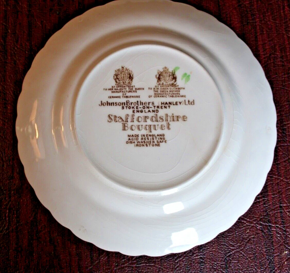 Plato de pan y mantequilla Staffordshire ramo marrón multicolor Johnson Brothers Foto 4 de 4