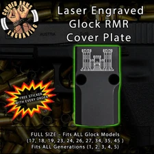 USACE - Laser Engraved RMR Cover Plate for Glock 19 17 23