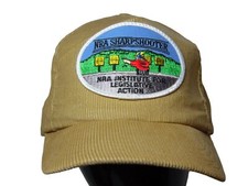 Vintage NRA Sharpshooter Hat/cap Tan Corduroy Institute For Legislative Action
