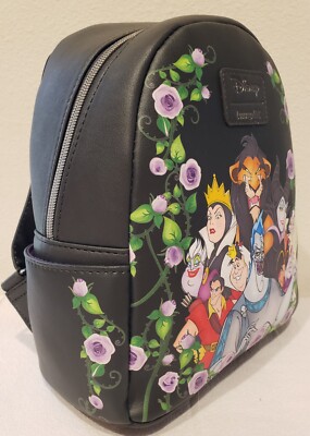 Loungefly Disney Villains Floral Mini Backpack New Disney Villains Floral Mini Backpack - BoxLunch Exclusive  main image 4