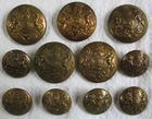 Set of 11x British Army:"GENERAL SERVICE BRASS BUTTONS"(WW1-WW2, Smith & Wright)