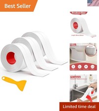 Caulk Tape Self Adhesive, 3 Rolls Toilet Caulking Strip Waterproof