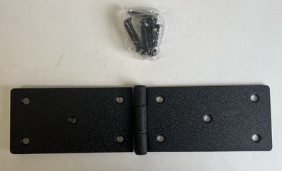 Everbilt 6 Inch Matte black Heavy-Duty Strap Hinge (LSX) With Rust Defender