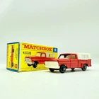 Matchbox Lesney 6d Red Ford Pick-Up Truck White Grill - Factory Error No Windows