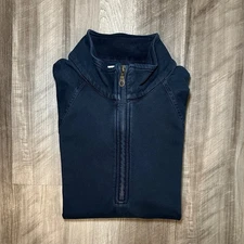 The Normal Brand Vintage Washed Half Zip Mock Pullover - Large