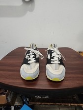 Nike Kid's Huarache Run GS White/Cyber-Photo Blue Sneaker Shoes 6Y