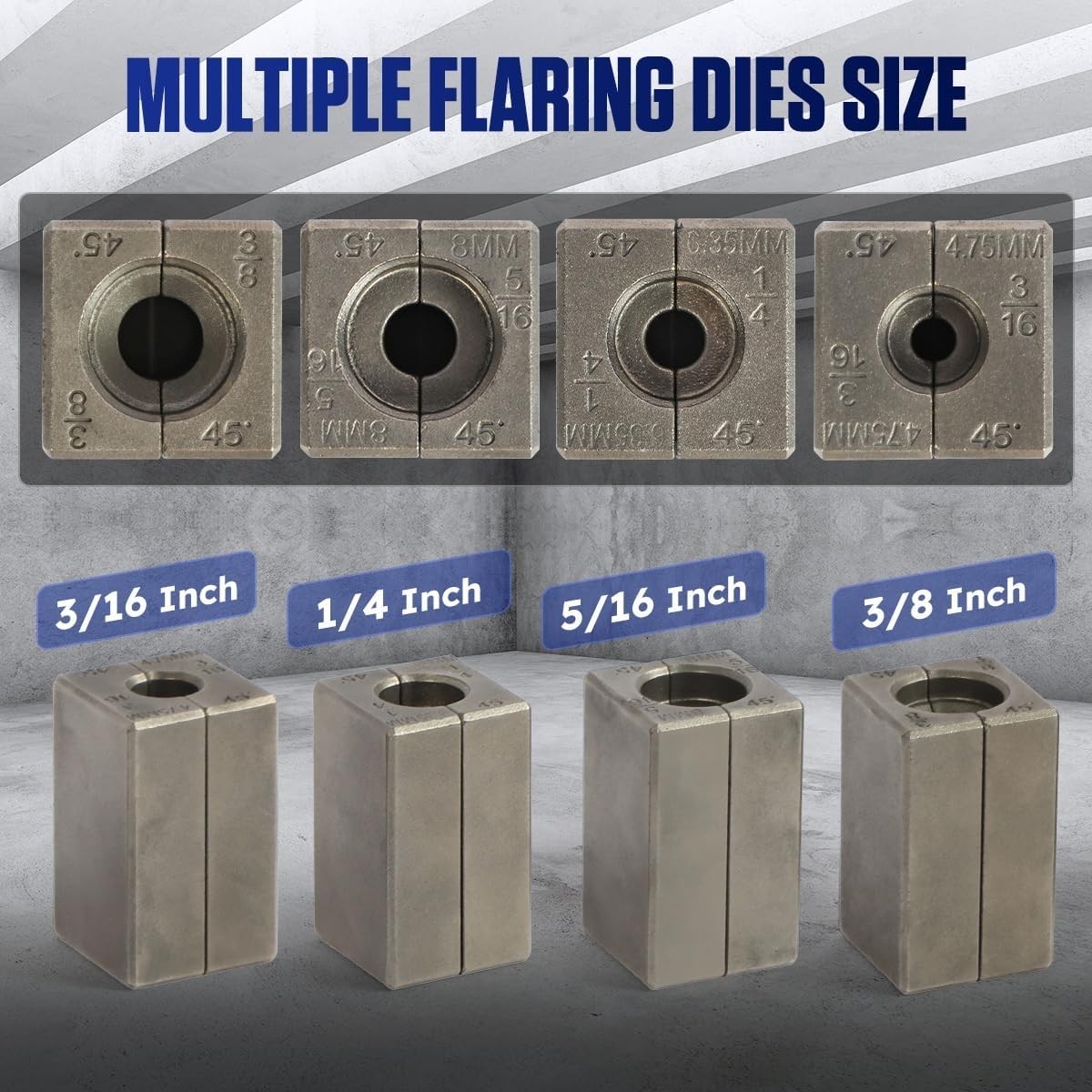 Professional Brake Line Flaring Tool Automotive Hand Turret 3/16 1/4 5/16 3/8