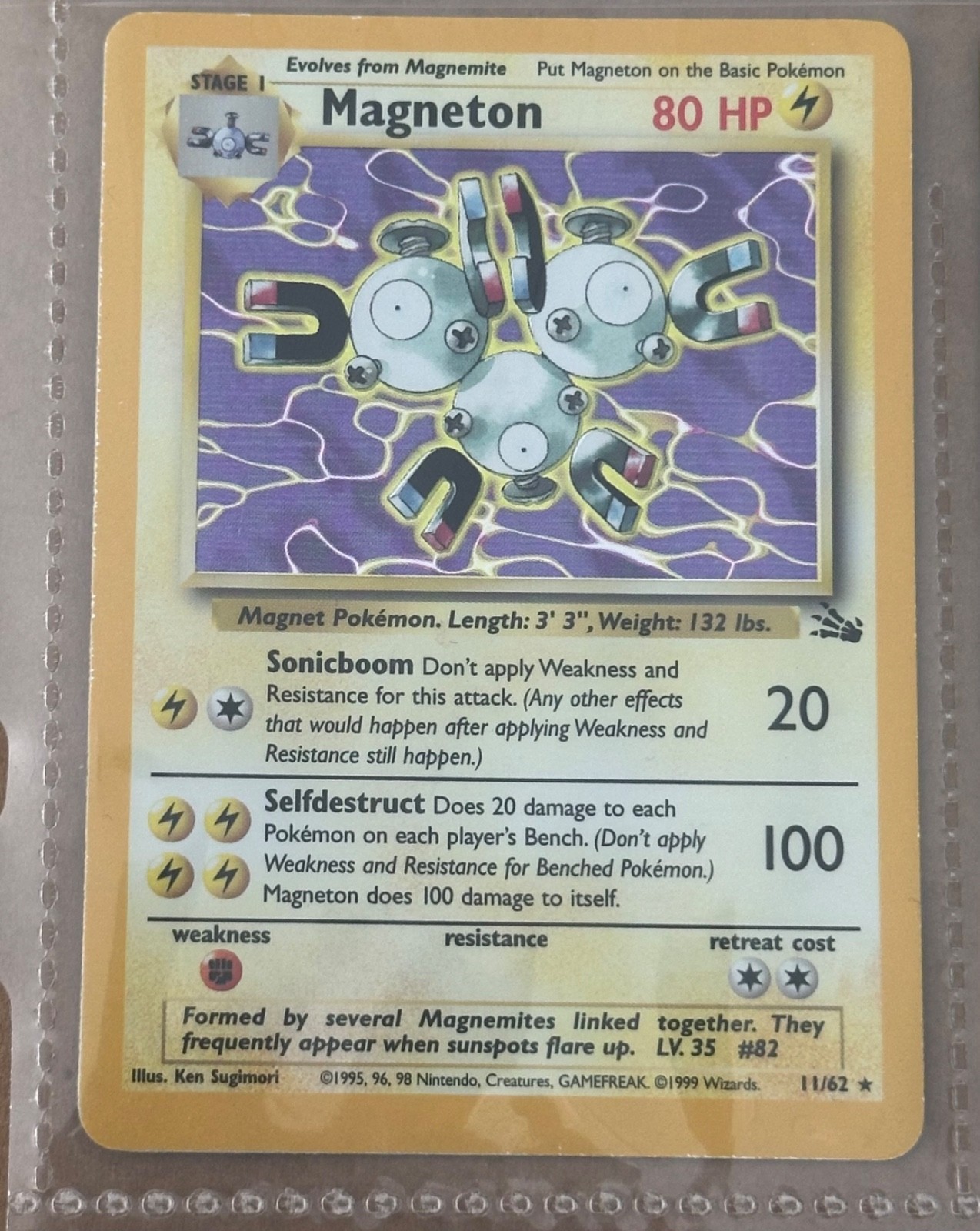 Magneton 11/62 Fossil Holo
