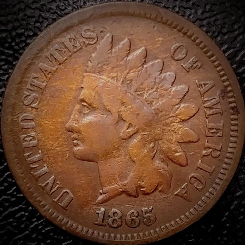 1865 Indian Head Cent -  Fine, Fancy 5 Variety - 1C