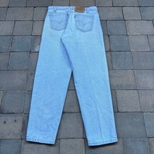Vintage 90s Levis 550 Orange Tab Relaxed Fit Tapered Jeans Mens 31x30 Light Wash