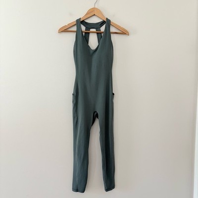 Athleta Transcend 7/8 Bodysuit Unitard Yoga Dance Bali Green Size S