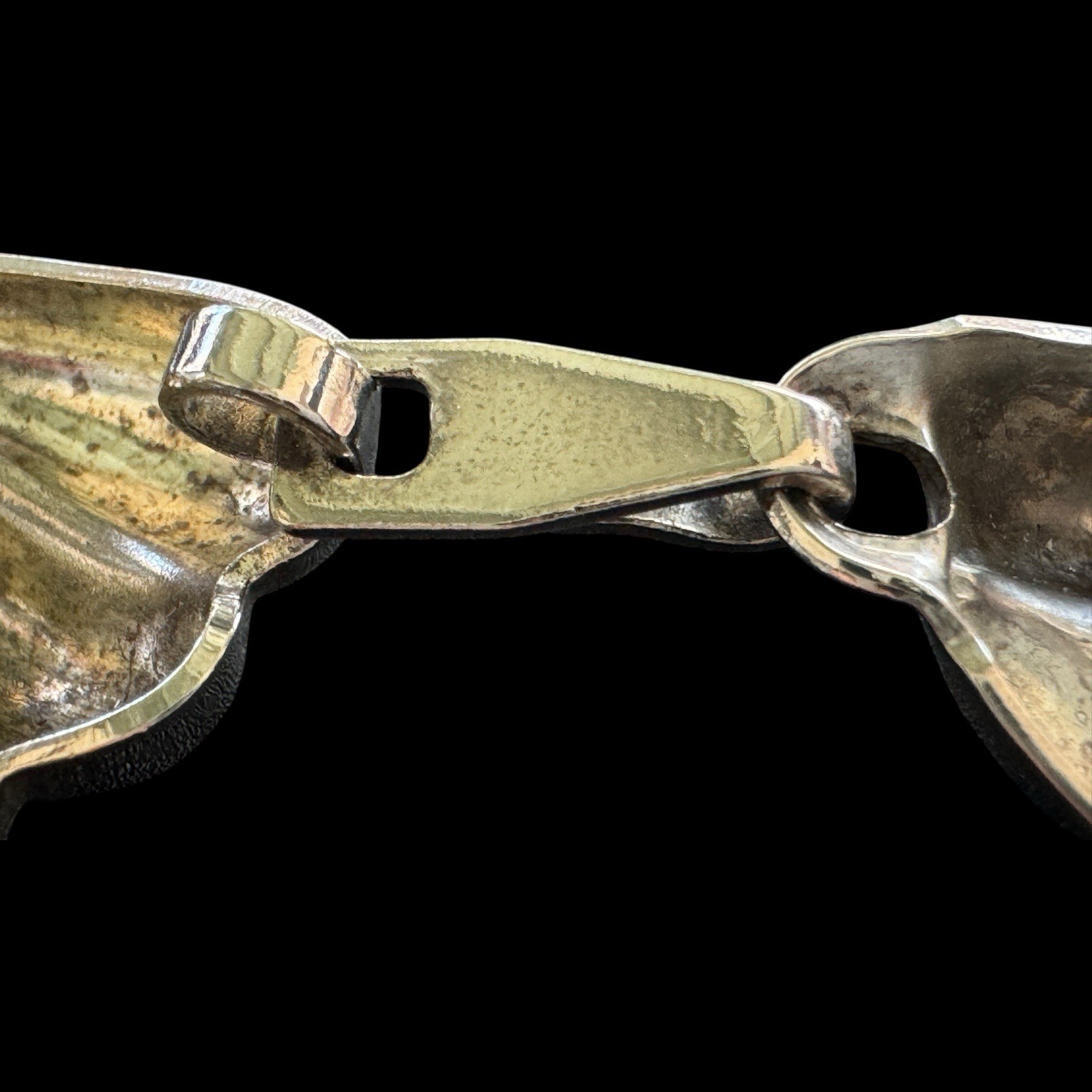 Vintage Silver Tone Panel Link Statement Collar N… - image 13