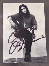 Ozzy Osbourne ręcznie podpisana karta z autografem, autograf, zmarły, Black Sabbath
