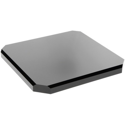 Plymor Black Acrylic Beveled Corner-Cut Display Base, 9'' W x 9'' D x 0.75'' H