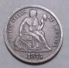1877 P SEATED LIBERTY SILVER DIME
