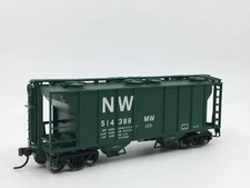 HO Atlas Norfolk & Western PS-2 2-Bay Covered Hopper N&W #514388 Metal Wheels