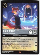 Nick Wilde Persistent Investigator 187/204 Whispers in the Well Disney Lorcana