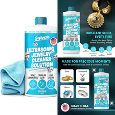 32 Oz Ultrasonic Jewelry Cleaner Solution Free Cloth Makes 50 Gallons