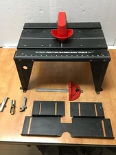 VERMONT AMERICAN ROUTER/SABER SAW METAL TABLE #23466 w/accessories