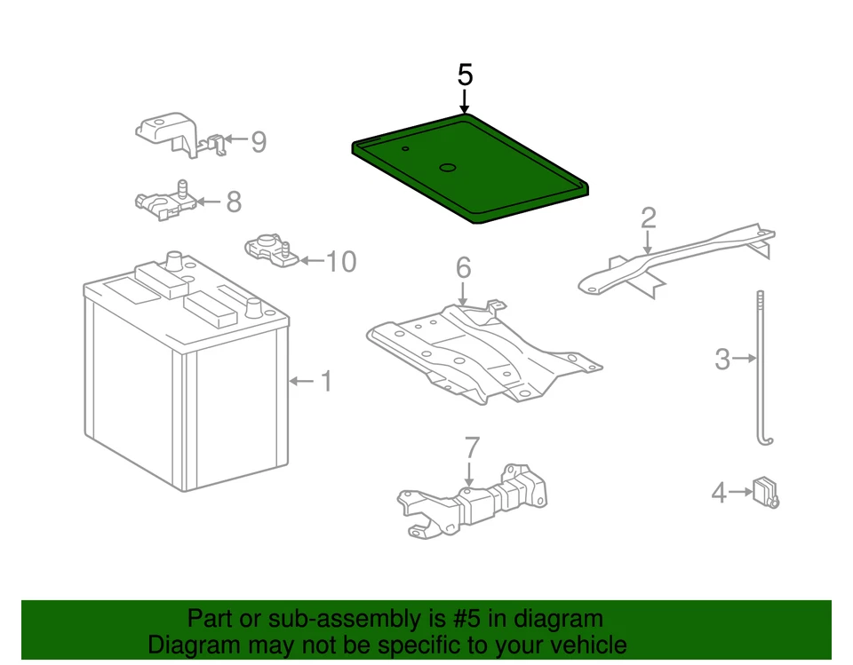 Bandeja Batería Original Toyota - Corolla Matrix 74431-02110 Foto 2 de 2