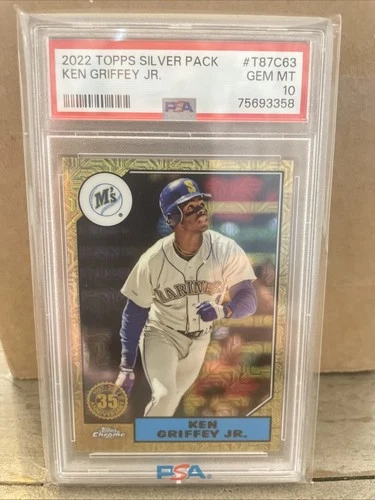2022 Topps Chrome Silver Pack Ken Griffey Jr 1987 PSA 10