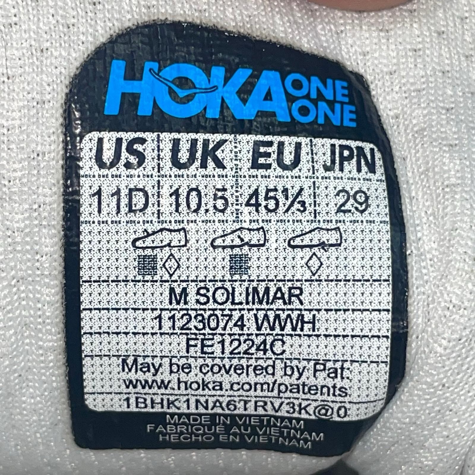 Hoka One One M Solimar Shoes Mens Size 11 D White Running Trainer Cushioned thumbnail 3