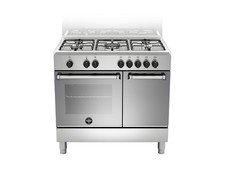 La Germania AMN9P5EXVC Cuisine 90 CM Inox 5 Feux Four Électrique Porte Cylindre