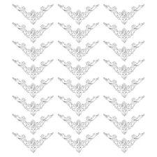 Corner Decorative Protectors Covers for Box, 24 Pcs, White
