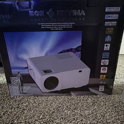 EOS Retina Series-1 8K Laser Smart Projector, Motorized UHDTV Screen, Wireless