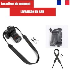 Camera Strap Black Canvas Shoulder Neck DSLR SLR Quick Release Adjustable