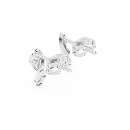 Certified Natural VVS1 D Diamond Round Cut Odalia Stud Earrings 14k Gold Over - Picture 7 of 12