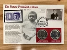 1964 Kennedy Silver Half Dollar BU Set of 2 "Future President is Born"   FDC