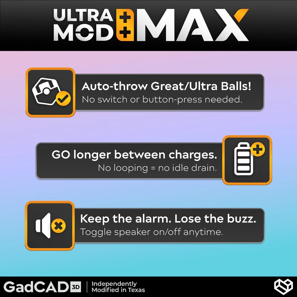 Ultra Mod: MAX - Modified Pokémon GO Plus + Autocatcher and Sleep Tracker - Image 2 of 4